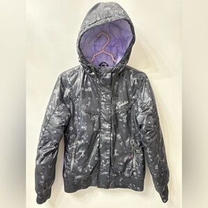 Women’s Size Small long sleeved Gotcha Hoodie puffer jacket Lined floral
